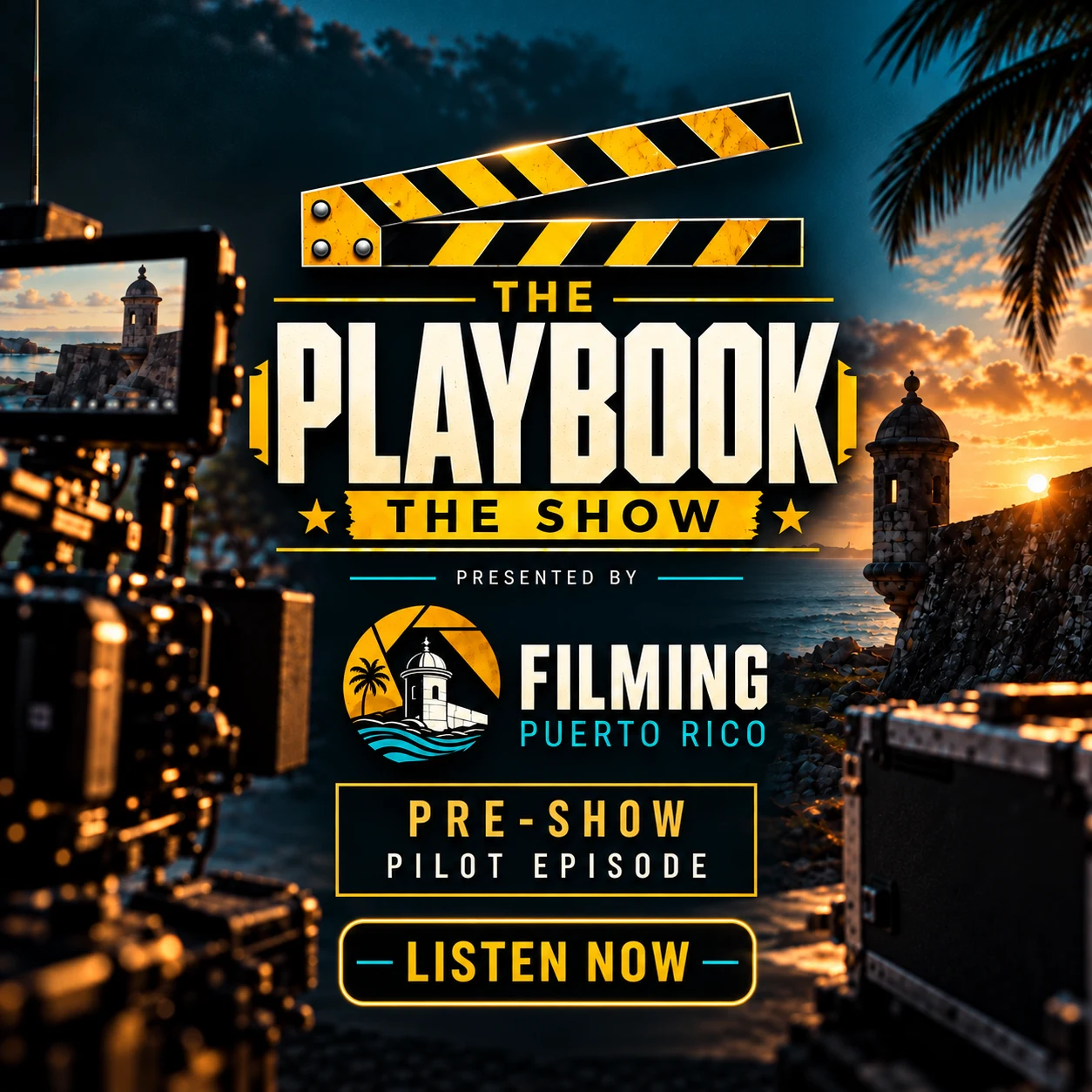 The Playbook pre-show pilot cover, presented by Filming Puerto Rico.